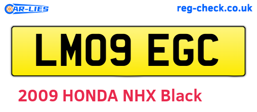 LM09EGC are the vehicle registration plates.
