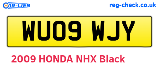 WU09WJY are the vehicle registration plates.