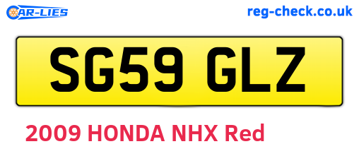 SG59GLZ are the vehicle registration plates.