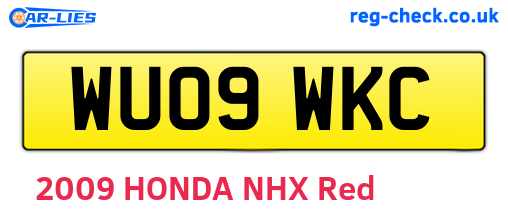 WU09WKC are the vehicle registration plates.
