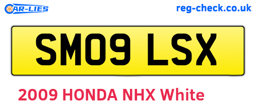 SM09LSX are the vehicle registration plates.