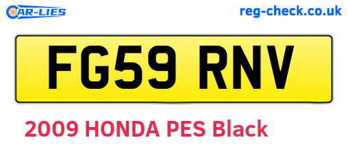 FG59RNV are the vehicle registration plates.
