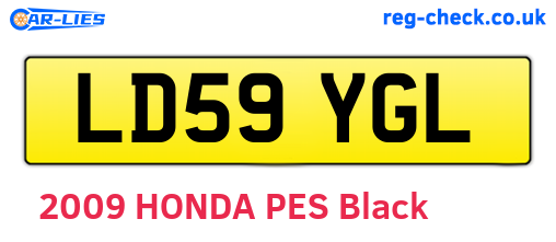 LD59YGL are the vehicle registration plates.