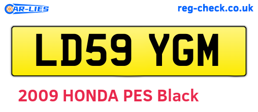 LD59YGM are the vehicle registration plates.