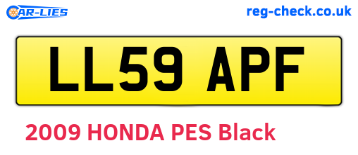 LL59APF are the vehicle registration plates.