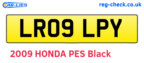 LR09LPY are the vehicle registration plates.