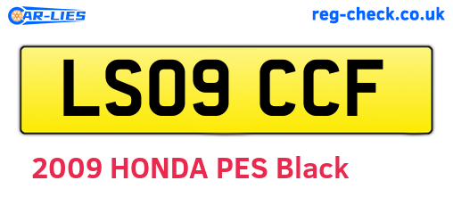 LS09CCF are the vehicle registration plates.