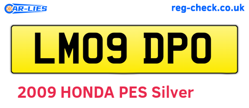 LM09DPO are the vehicle registration plates.