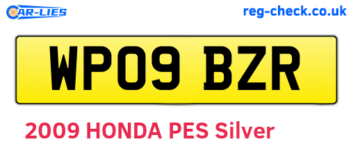 WP09BZR are the vehicle registration plates.