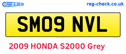 SM09NVL are the vehicle registration plates.