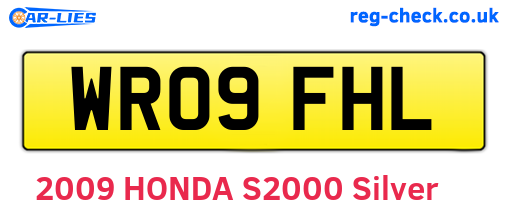 WR09FHL are the vehicle registration plates.