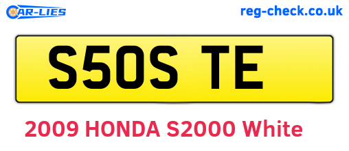 S50STE are the vehicle registration plates.