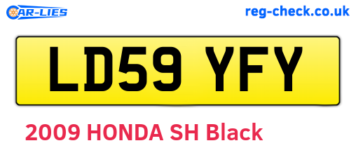 LD59YFY are the vehicle registration plates.