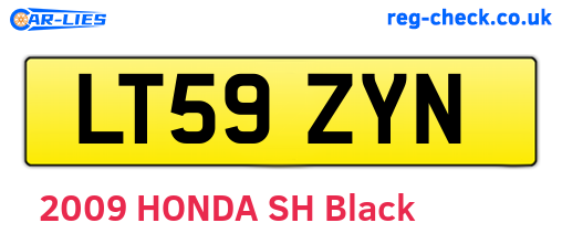 LT59ZYN are the vehicle registration plates.