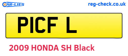 P1CFL are the vehicle registration plates.