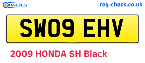 SW09EHV are the vehicle registration plates.