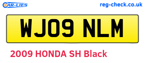 WJ09NLM are the vehicle registration plates.