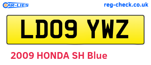 LD09YWZ are the vehicle registration plates.