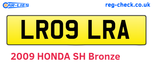 LR09LRA are the vehicle registration plates.