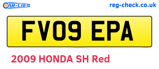 FV09EPA are the vehicle registration plates.