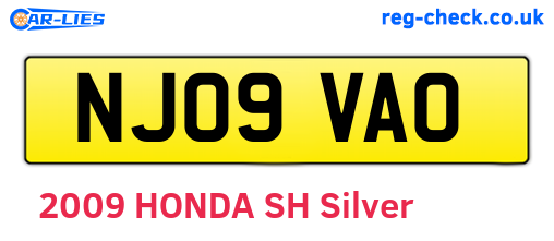 NJ09VAO are the vehicle registration plates.