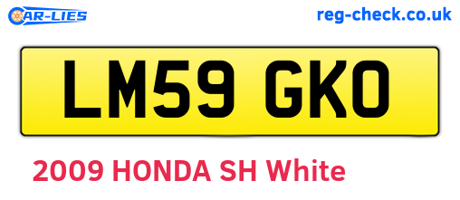 LM59GKO are the vehicle registration plates.