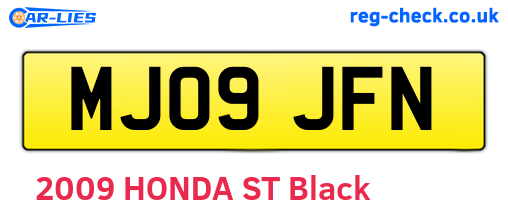 MJ09JFN are the vehicle registration plates.