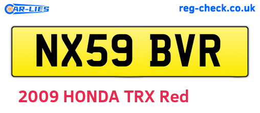 NX59BVR are the vehicle registration plates.