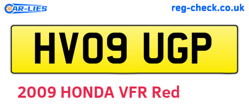 HV09UGP are the vehicle registration plates.