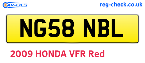 NG58NBL are the vehicle registration plates.