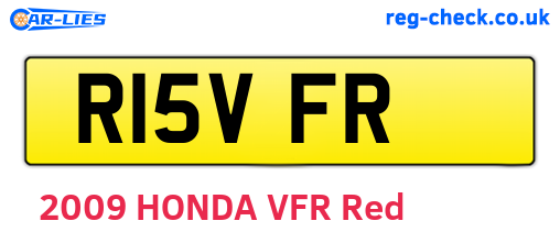 R15VFR are the vehicle registration plates.
