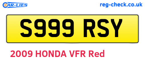 S999RSY are the vehicle registration plates.