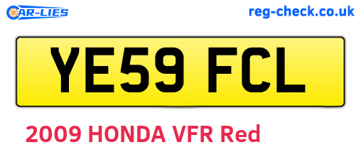 YE59FCL are the vehicle registration plates.