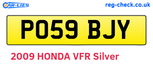 PO59BJY are the vehicle registration plates.