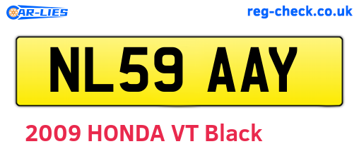 NL59AAY are the vehicle registration plates.