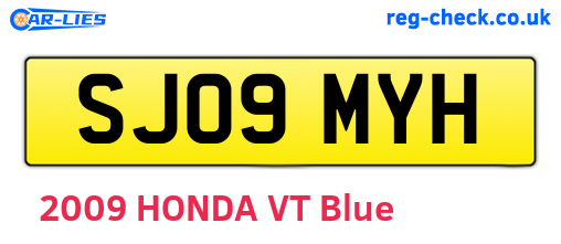 SJ09MYH are the vehicle registration plates.