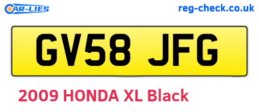 GV58JFG are the vehicle registration plates.