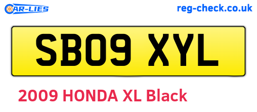SB09XYL are the vehicle registration plates.