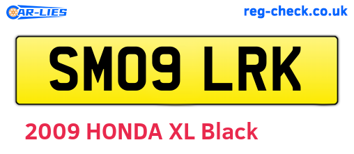 SM09LRK are the vehicle registration plates.