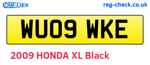 WU09WKE are the vehicle registration plates.