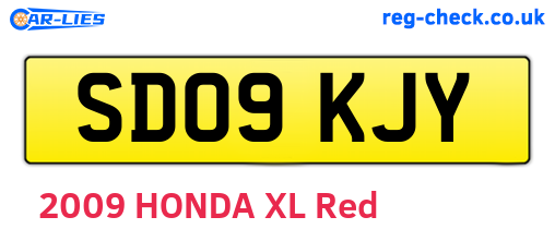 SD09KJY are the vehicle registration plates.