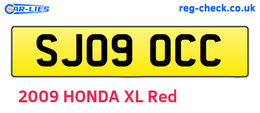 SJ09OCC are the vehicle registration plates.