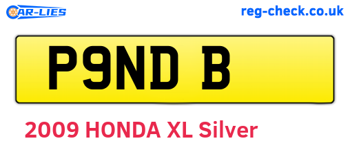 P9NDB are the vehicle registration plates.