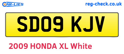 SD09KJV are the vehicle registration plates.