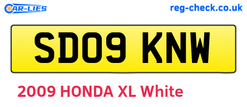 SD09KNW are the vehicle registration plates.