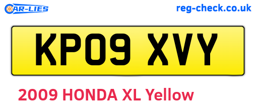 KP09XVY are the vehicle registration plates.