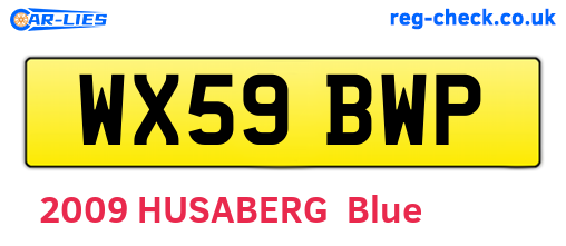 WX59BWP are the vehicle registration plates.