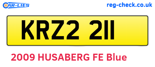 KRZ2211 are the vehicle registration plates.