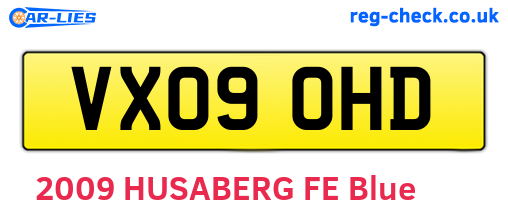 VX09OHD are the vehicle registration plates.