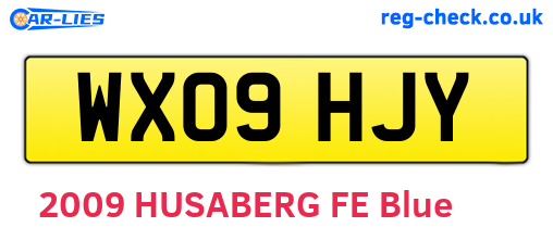 WX09HJY are the vehicle registration plates.